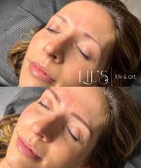 Hi Ladies !! My Name is Lilly and I'm a Fineline tattoo and Permanent  makeup artist ✨So happy to announce that I'm doing 150$ off Lipblushing and  Micro blading/ powder brows to