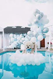 Little Bear Baby Shower Kara S Party Ideas Baby Bear Baby Shower Baby Shower Balloons Boy Baby Shower Themes