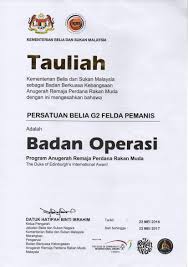 2017 2 ¼ jam smk sungai manik 36000 teluk intan, perak menyertai acara sukan. Persatuan Belia G2 Felda Pemanis Sijil Pendaftaran Dan Pengiktirafan