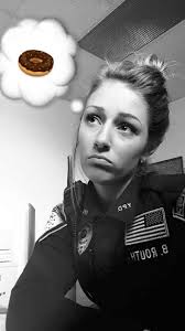 I'm not a fan of cops and donuts, but this pic of Brooke makes me laugh.