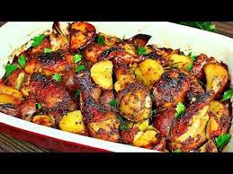 Youtube Roasted Chicken And Potatoes Easy Potato Recipes Chicken Recipes