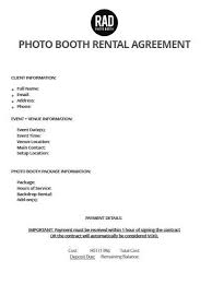 Black And White Photo Booth Template Photo Booth Contract Template Photo Booth Business Photo Booth Instagram Photo Booth