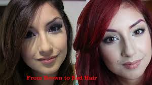 Loreal hi color in magenta ion color brilliance semi permanent hair color in red gloves hair dye applicator. Dark Brown Hair Dyed Red Without Bleach Novocom Top