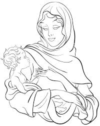 Simply do online coloring for mary and baby jesus coloring page directly from your gadget, support for ipad, android tab or using our web feature. Art Therapy Coloring Page Virgin Mary Mary And The Baby Jesus 3