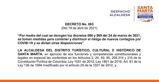 Día de los amigos 14 marzo: Alcaldia Distrital Mantiene Dias Confinamiento Pico Y Cedula Y Toque De Queda Para Contener Nuevos Contagios De Covid 19 Alcaldia Distrital De Santa Marta