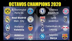 Sorteo octavos final champions league 2020/2021. Fixture Octavos Champions 2020 Partidos Y Horarios