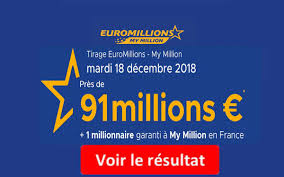 Euromillion du 23 février 2021. Fdj Resultat Euromillions Et My Million Tirage Du Mardi 18 Decembre 2018 En Ligne