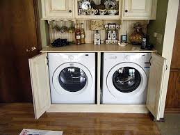 Build A Bar Or Kitchen Counters To Conceal Laundry Except We Have A Top Loader Laundry In Kitchen Diy Kitchen Remodel Washer And Dryer