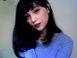 That Pretty Fringe Cabelo Preto Azulado Cabelo Preto Cabelo
