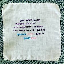 Real genius cross stitch patterns. A Public Art Project Protests Trump By Sewing His Quotes On Doilies