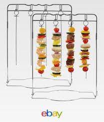 2pk Mr Bar B Q Hanging Shish Kabob Set Grilling Skewer Stand Kebab Barbecue Bbq Espetadas Espetinho Petiscos De Boteco