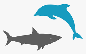 Download Shark And Dolphin Svg Cut File Shark Jaws Silhouette Clip Art Hd Png Download Kindpng