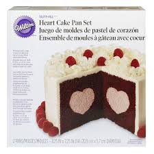 Tasty Fill Heart Cake Pan Set 2 Piece Heart Shaped Filling Cake Pan Set