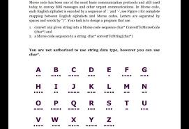 Now, whenever you see an a you look it up in the first alphabet, and translate it into a z because the z is directly under the a. Solved Morse Code Has Been One Of The Most Basic Communic Chegg Com