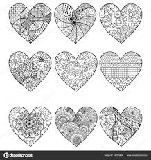 Boyama Kitabi Sayfalari Yetiskin Icin Dokuz Zendoodle Kalpler Stok Illustrasyon 140313664 Boyama Sayfalari Boyama Kitaplari Illustrasyonlar