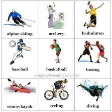 For a simple list of the sports that appear in this video, see our lesson about sports in english which is based upon the video above. English Sports Flashcards Learn English Flashcards Vocabulary Sports English