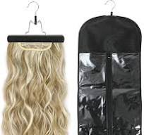 Hair Extension Holder, Extra Long Wig Storage Bag with Hanger, Wig Storage  for Multiple Wigs Hairpieces, Portable Wig Bags Storage Style Hair Travel  ...