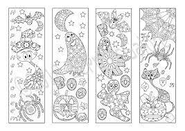 Scary halloween coloring pages printables for adults page picture. Halloween Coloring Bookmarks Printable Halloween Bookmarks Pdf Etsy Coloring Bookmarks Halloween Coloring Halloween Coloring Pages