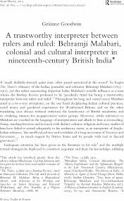 ruled: Behramji Malabari, colonial ...
