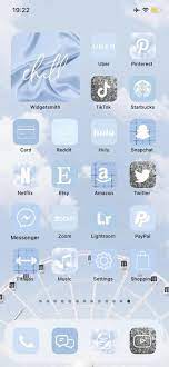 Ios 14 App Icons Sky Blue Customize Your Iphone Home Screen Etsy In 2021 Iphone Home Screen Layout App Icon Homescreen
