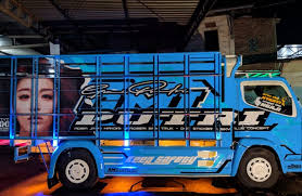 1 truk pemadam kebakaran warna merah :hammer: Sticker Truck Biru Dot Printing Dan Cutting Sticker