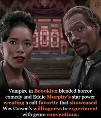Released in 1995 Vampire in Brooklyn united Eddie Murphy and Angela Bassett  under the direction of Wes Craven. The film mixed gothic horror with urban  comedy creating a unique hybrid that puzzled