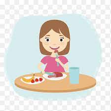Girl Eating On Table Illustration Breakfast Eating Child Little Girl Eating Breakfast Food Fashion Girl Png Pngegg