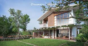 บ านไม สองช น อ สานสม ยใหม ท กลมกล นไปก บบร บทรอบข าง บ านและสวน บ านเขตร อน ภายนอกบ าน บ านในฝ น
