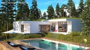 Une Maison Bbc De Style Epure Et Contemporaine Une Architecture Calibree Selon Maison Contemporaine Maison Plain Pied Contemporaine Plan Maison Contemporaine
