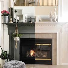This paint is made to stick to tile. Mantel Makeover With Paint