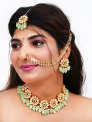 Akshara Dori White, Black, Gold Jewellery Set Price in India