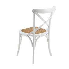 Chaise de bistrot dos croisé aluminium. Chaise Bistrot Coloris Blanc Divers 4murs