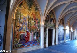 Mosaic Walls Inside Cinderella S Castle In Disney World Castle Mural Fantasy Castle Cinderella Castle
