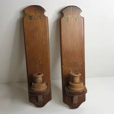 During meals, the soft glimmer of candles adds warmth to a dinner table that no lighting solution could possibly imitate. Vintage Accents Vintageantique Wooden Wall Sconces Candle Holder Poshmark