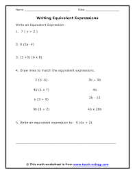 With these printable worksheets, students will practice simplifying and finding equivalent algebraic expressions. 30 Equivalent Expressions Worksheet 6th Grade Worksheet Resource Plans