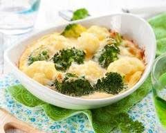 Gratin De Chou Fleur Et De Brocolis A La Mimolette Recette Recette Gratin Gratin De Chou Fleur Recette Chou