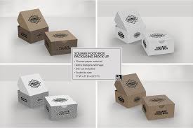 Square Fold Out Box Packaging Mockup Food Box Packaging Box Packaging Free Packaging Mockup