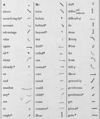 Table Of Grammalogues