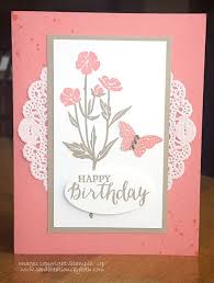 Free Birthday Cards For Women Wild About Flowers Birthday Card Card Creations By Beth Flower Birthday Cards Birthday Card Craft Stampin Up Birthday Cards