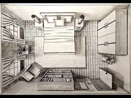 Drawing A Bedroom In One Point Perspective Bird S Eye Timelapse Youtube One Point Perspective Room Perspective Drawing Perspective Drawing