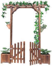 arche pour rosiers pergola en bois design treillis porte de jardin bois impregne terrasse plante grimpante patio arceau a arche jardin tonnelle jardin jardins