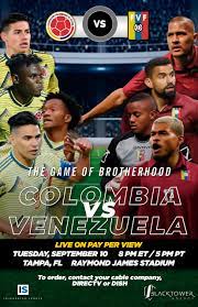 The soccer teams colombia and venezuela played 15 games up to today. Soccer Colombia Vs Venezuela Cox On Demand