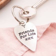 It comes in three finishes — gold, silver, and rose gold — and the chain is 18 inches long. Friendship Gift Friends For Life Long Heart Keyring By Multiply Design Notonthehighstreet Com