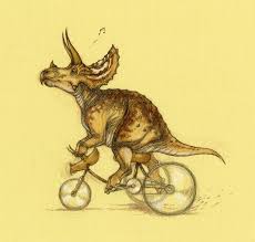 Tricycling Triceratops By Himmapaan On Deviantart Dinosaur Illustration Dinosaur Art Art