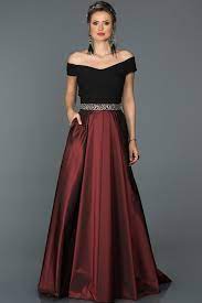 Bordo Kayik Yaka Tafta Kumas Abiye Abu205 Buyuk Beden Kiyafetler Sifon Elbise Moda Stilleri