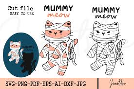 Best fortnite svg files for cricut and silhouette crafts! Cute Mummy Cat Halloween Graphic By Janatshie Creative Fabrica