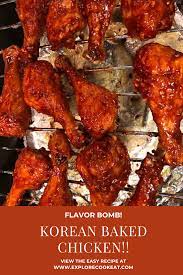 Easy And Delicious Korean Baked Chicken Explore Cook Eat Recipe Easy Chicken Recipes Spicy Baked Chicken Chicken