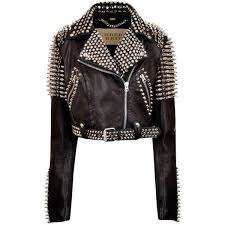 Pre Owned Burberry Brit Biker Motocycle Leather Studded Spiked Black Jacket Leather Jackets Women Black Studded Leather Jacket Spiked Leather Jacket