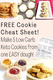 Free Keto Cookie Cheat Sheet Low Carb Gluten Free Sugar Free In 2020 Keto Cookie Recipes Trim Healthy Mama Dessert Recipes Sugar Free Cookies