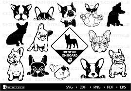 Black And White Bulldog Clipart French Bulldog Bundle Logo Vinyl Stencil Frenchie Clipart Etsy French Bulldog Bulldog French Bulldog Tattoo